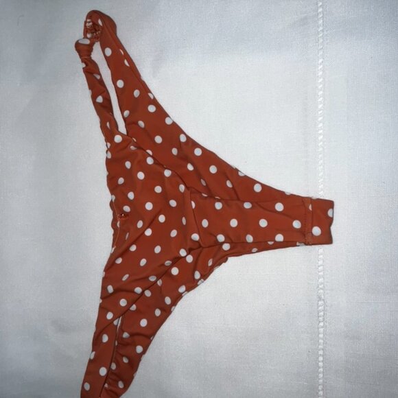 For Love & Lemons Mariposa Knot Bikini Top Polka in Size Large - Picture 4 of 5
